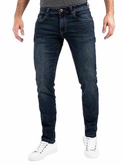 Peak Time Herren Jeans Slim Fit Hose mit elastischem Stretch Bund Mailand Dark Blue Gr. 34W/32L von Peak Time