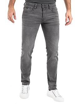Peak Time Herren Jeans Slim Fit Hose mit elastischem Stretch Bund Mailand Light Grey Gr. 31W/34L von Peak Time