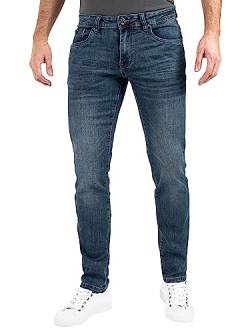 Peak Time Herren Jeans Slim Fit Hose mit elastischem Stretch Bund Mailand Middle Blue Gr. 31W/32L von Peak Time