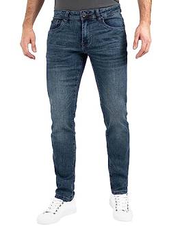 Peak Time Herren Jeans Slim Fit Hose mit elastischem Stretch Bund Mailand Middle Blue Gr. 33W/32L von Peak Time