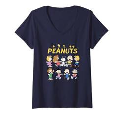 Damen Peanuts - Friends T-Shirt mit V-Ausschnitt von Peanuts