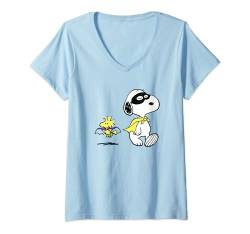 Damen Peanuts Snoopy Kostüm T-Shirt mit V-Ausschnitt von Peanuts