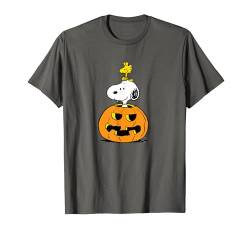 Peanuts - Halloween - Snoopy Woodstock Pumpkin T-Shirt von Peanuts