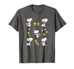 Peanuts Snoopy Woodstock Osterfrühlingsmuster T-Shirt von Peanuts