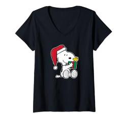 Peanuts - Snoopy Woodstock Weihnachten T-Shirt mit V-Ausschnitt von Peanuts