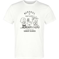 Peanuts T-Shirt - Nervous By Nature A Case Of The Sunday Scaries - S bis 3XL - für Männer - Größe XL - weiß  - EMP exklusives Merchandise! von Peanuts