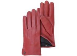 Lederhandschuhe PEARLWOOD Gr. 7, rot (red) Damen Handschuhe Fingerhandschuhe von Pearlwood