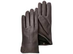 Lederhandschuhe PEARLWOOD Gr. 7,5, braun (dark brown) Damen Handschuhe Fingerhandschuhe von Pearlwood