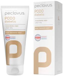 Peclavus PODOdiabetic Fußcreme Urea 10%, Fußpflege, sofortige Hilfe bei trockener Haut von Peclavus