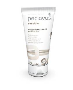 Peclavus Sensitive Fußcreme Silber Fußpflegecreme, antibakteriell, 75 ml von Peclavus