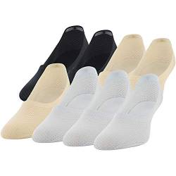 PEDS Women's Mesh Mid Cut No Show Socks, 8 Pairs, Grey, Nude, Black, Shoe Size: 5-10 von Peds