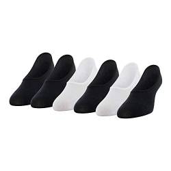 PEDS Women's Supersoft Ultra Low Liner Socks with Gel Tab, Black, White, Shoe Size: 5-10 von Peds
