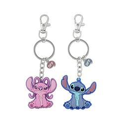 Peers Hardy - Disney Lilo & Stitch BFF Schlüsselanhänger-Set, Rosa und Blau, blau/pink, Einheitsgröße von Peers Hardy