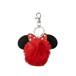Peers Hardy - Disney Minnie Mouse Schlüsselanhänger mit rotem und schwarzem Pompon-Motiv, rot/schwarz, Einheitsgröße von Peers Hardy