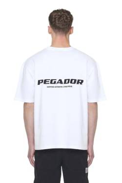 Pegador Herren T-Shirt Colne Logo Oversized White Gum (DE/NL/SE/PL, Alphanumerisch, XL, Regular, Regular, Weiß) von Pegador