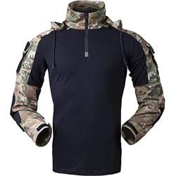 Combat Men Shirt Langarm Military Soldiers Hooded Solid Shirt Outwear Ripstop-Kleidung CP M von Pegsmio