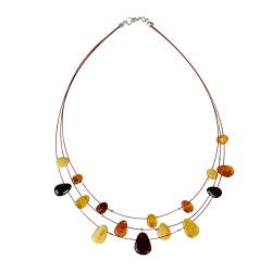 Baltic Multicolored Amber String Necklace von Pehvdkuq