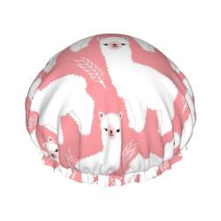 Alpaca Llama Print Shower CapSoft,Reusable, Double WaterproofBath Hat Women,Breathable, von Peiyeety