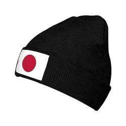 Peiyeety Japan-Flagge Strickmütze, Mütze, Herren, Damen, Sport, warm, trendig, klassisch, Uhrenkappen, Schwarz von Peiyeety