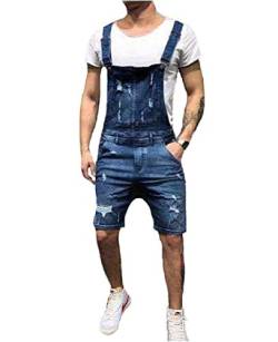 Pejihota Herren Overalls Denim Lätzchen Schwarz Jumpsuit Mode Buchstaben Verstellbare Arbeitskleidung Slim Fit Jumpsuit mit Taschen (as3, alpha, l, regular, regular, Blau) von Pejihota