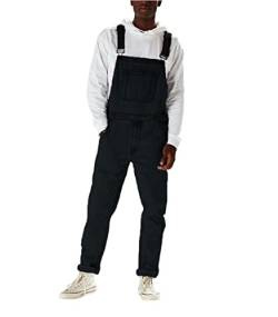 Pejihota Herren Overalls Denim Lätzchen Schwarz Jumpsuit Mode Buchstaben Verstellbare Arbeitskleidung Slim Fit Jumpsuit mit Taschen (as3, alpha, x_l, regular, regular, Schwarz-g) von Pejihota