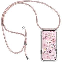 PekaTech Schutzhülle für Huawei Mate 10 Lite mit Umhängeband, Cover Transparent Silikon TPU Bumper Schutzhülle mit verstellbarem Band Telefon Lanyard Case für Huawei Mate 10 Lite Halskette - Roségold von PekaTech