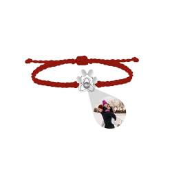 Personalisiertes Foto Armband Bild Projektion Armband Projektionsarmband mit Foto Armbänder Hunde Pfotenabdruck Armband Haustier Foto Armband Pet Memorial Schmuck für Hundeväter Mama Haustierliebhaber von Pekdi