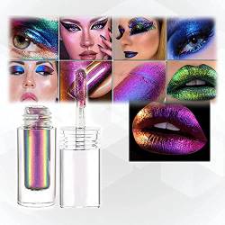 Chic-Chat Multi-Chrom-Lippenstifte, flüssiger Lidschatten-Stick, Chrom-Lidschatten-Stick, langanhaltender, matter flüssiger Lippenstift, langanhaltend, wasserdicht(gemischt (06-Rainbow) von Pelinuar