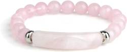 Pelinuar Pheromon-Armband, natürliches rosa Pheromon-Armband, 8 mm, Stretch-Perlen, Liebes-Pheromon-Armband, Glücksarmbänder für Damen und Herren, Kristall von Pelinuar