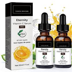 Vitamin C Serum, Collagen Boost Anti-Aging-Serum, Anti-Aging-Gesichts- und Augenserum mit Vitamin C, Hyaluronsäure, Vitamin E, aufhellendes Serum für dunkle Flecken (2 Stück) von Pelinuar