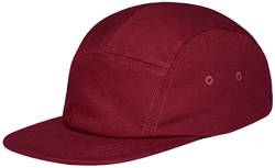 Pembroke® 5 Panel Cap, Jockey Cap, Baseball Kappe, 100% Baumwolle, Größenverstellbar, Weinrot von Pembroke