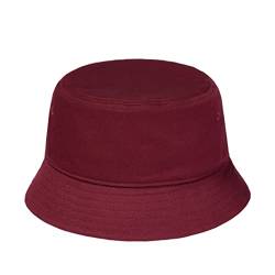 Pembroke® Bucket Hat, Fischerhut, Sonnenhut, 100% Baumwolle für Damen und Herren, Unisex, Bordeaux, M von Pembroke