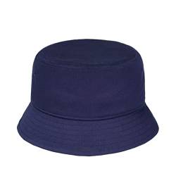 Pembroke® Bucket Hat, Fischerhut, Sonnenhut, 100% Baumwolle für Damen und Herren, Unisex, Navy Blau, L von Pembroke