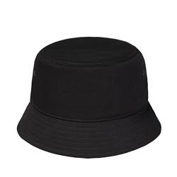 Pembroke® Bucket Hat, Fischerhut, Sonnenhut, 100% Baumwolle für Damen und Herren, Unisex, Schwarz, L von Pembroke