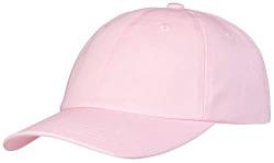 Pembroke® Dad Cap, Flache Basecap, Low Profile Cap, Classic Sports Cap, Dad Hat, Washed Cotton, Damen und Herren, Pastel Rosa von Pembroke
