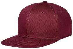 Pembroke® Snapback Cap, Herren und Damen, Blank, Weinrot von Pembroke