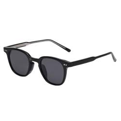 PenKee Quadratische Rahmen-Sonnenbrille für Herren, polarisiert, Damen-Sonnenbrille, Vintage-Stil, männlich, blau, Uv400 von PenKee
