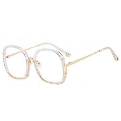PenKee Vintage Halbrahmen-Lichtbrillen für Frauen, Legierung, quadratisch, Brillengestell, weibliche Farbtöne von PenKee