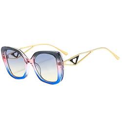 PenKee Vintage Patchwork Quadratische Cat Eye Sonnenbrille Für Frauen Legierung Hohl Herz Sonnenbrille Weibliche Shades von PenKee