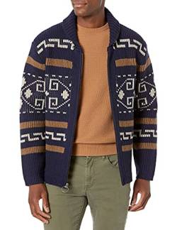 Pendleton Herren The Original Westerley Sweater Strickjacke, Marineblau/Braun, X-Groß von Pendleton