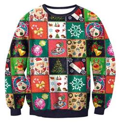 Ugly Weihnachtspullover Herren Lustige Xmas Pullover Weihnachten 3d Damen Hässliche Weihnachtspulli Sweatshirt Weihnachts Santa Pullis Christmas Sweater Weihnachtspullis Pärchen Winterpullover L von Pengniao