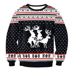 Ugly Weihnachtspullover Herren Lustige Xmas Pullover Weihnachten 3d Damen Hässliche Weihnachtspulli Sweatshirt Weihnachts Santa Pullis Christmas Sweater Weihnachtspullis Pärchen Winterpullover M von Pengniao