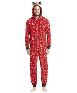 Weihnachts Schlafanzug Familie Einteiler Onesie Weihnachten Pyjama Damen Weihnachts Schlafanzüge Herren Kinder Jungen Mädchen Baby Weihnachtspyjama Jumpsuit Nachtwäsche Erwachsene Männer Winter M von Pengniao