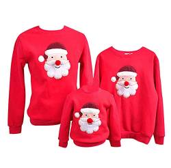 Weihnachtspullover Familie Pulli Pullover Weihnachten Herren Sweatshirt Pullis Sweater Damen Kinder Jumper Weihnachtspullis Christmas Rentier Weihnachts Xmas Winterpullover Jungen Mädchen Rouge L von Pengniao