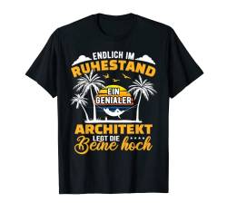 Ruhestand Lustig für Architekt Rentner Abschied Rente T-Shirt von Pension und Rente Geschenke