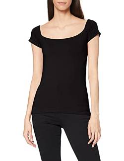 People Tree Damen Bardot Top T-Shirt, Schwarz, 42 von People Tree