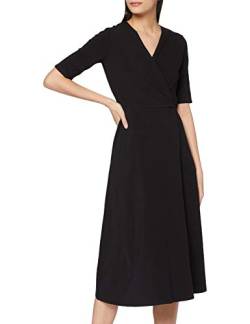 People Tree Damen Mishka Wrap Dress Lssiges Kleid, Schwarz, 36 EU, 10 UK von People Tree