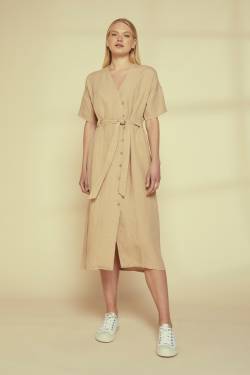 India Leinenkleid aus Bio Baumwolle, Baumwolle von PeopleTree