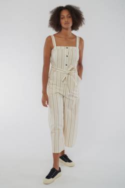 Rena Gestreifter Jumpsuit aus Bio Baumwolle, Baumwolle von PeopleTree