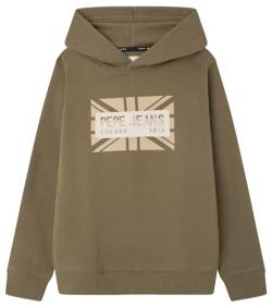 Pepe Jeans Barney Kapuzenpullover für Jungen, Grün (Military Green), 10 Jahre von Pepe Jeans